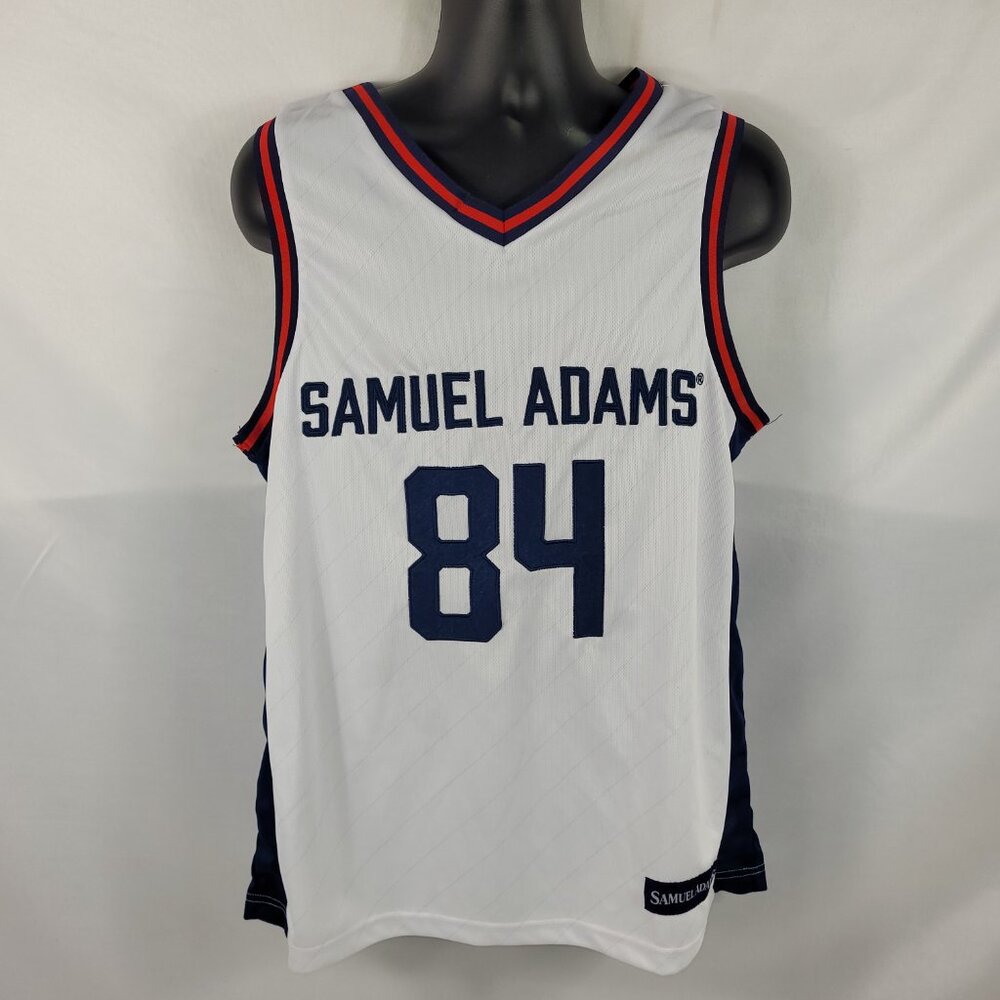 Samuel Adams Beer #84 Basketball Jersey Sleeveless Shirt Mens size Large